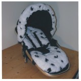 Seat Liner & Hood Trim to fit iCandy Peach Pushchairs - Dalmation Faux Fur